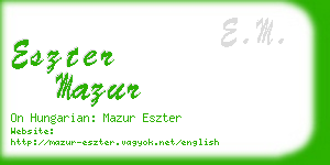 eszter mazur business card